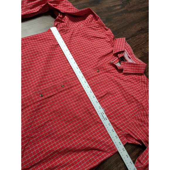 Ariat Pro Series Shirt Button Up XL Red Plaid Long Sleeve Logo Fitted Mens - Picture 5 of 11